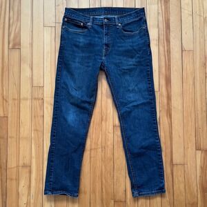 Levis 541 Athletic Taper Mens Jeans 34x32 Medium Dark Indigo Blue Stretch Denim